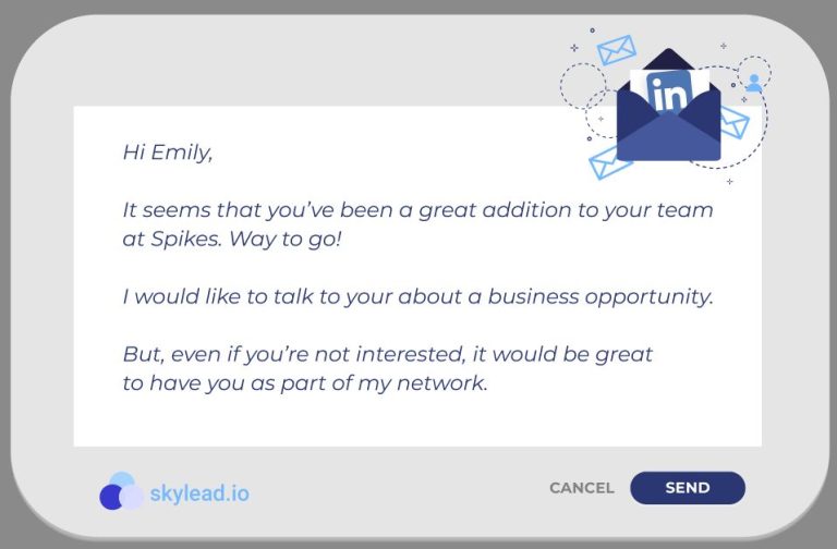 What do you write in a LinkedIn Connect message