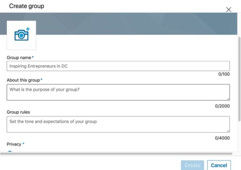 Can groups be created on LinkedIn