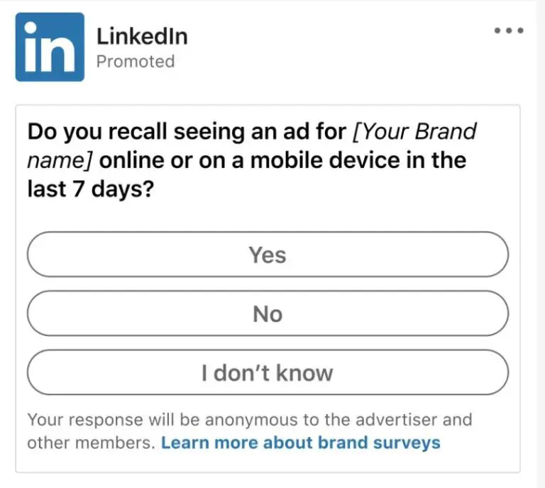 Can you do brand lift study on LinkedIn