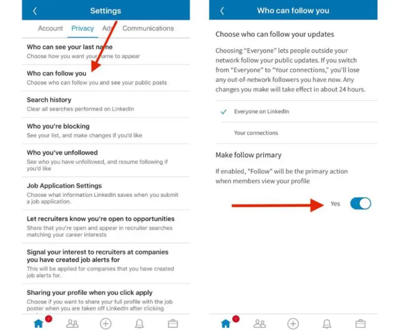 Is follow the same as Connect on LinkedIn