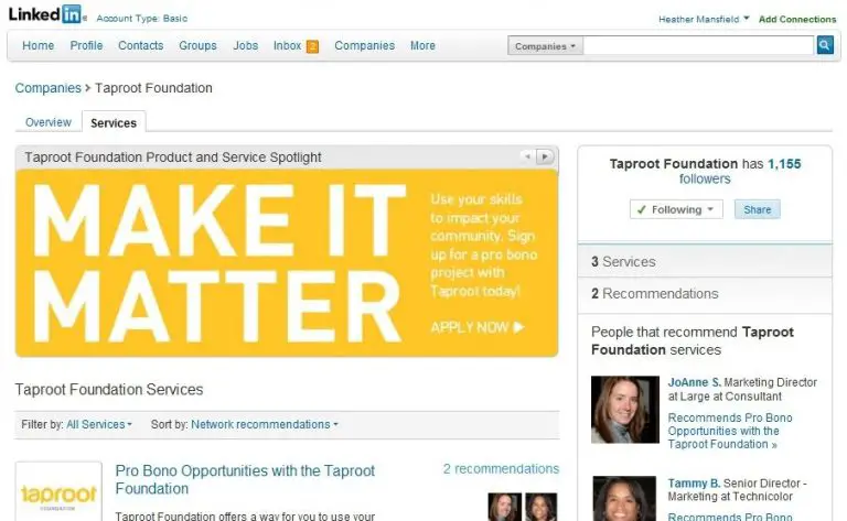 How to set up a LinkedIn account for a nonprofit organization