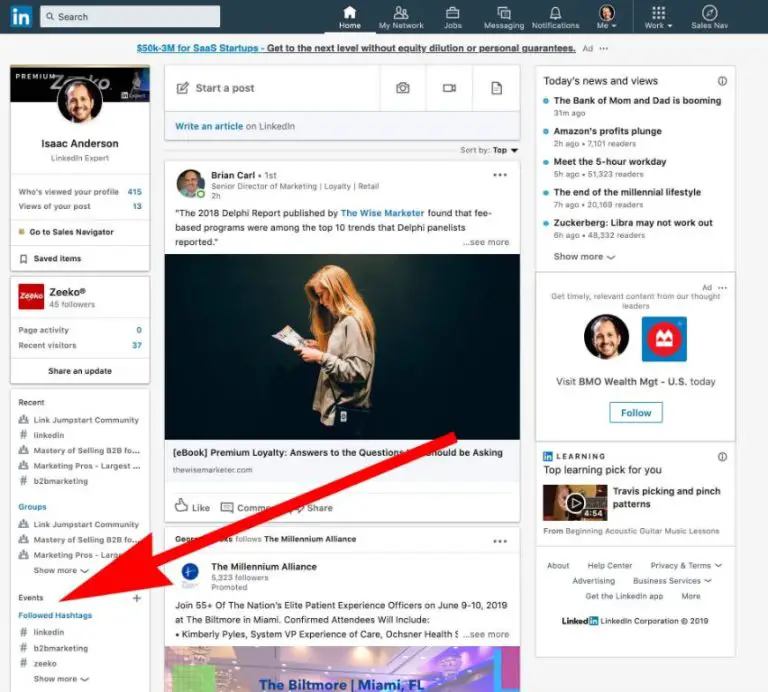 What is the external event link on LinkedIn