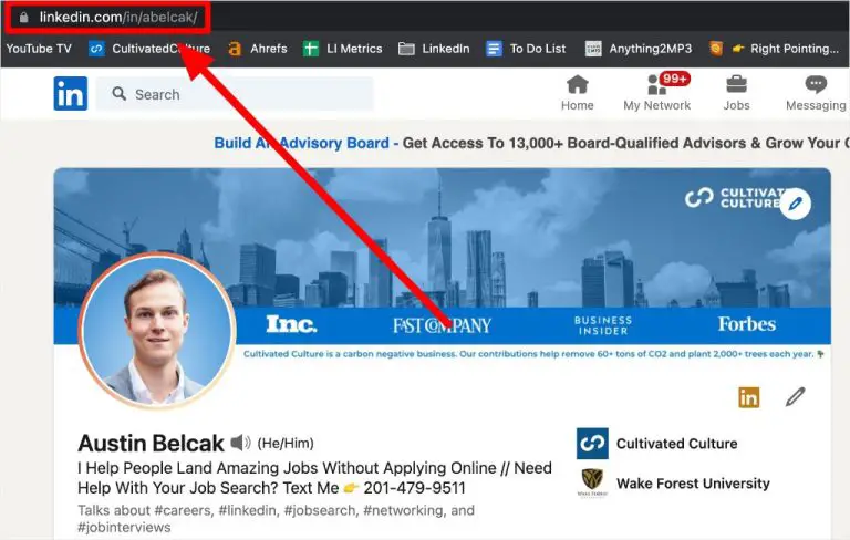 Will your LinkedIn profile always have a URL