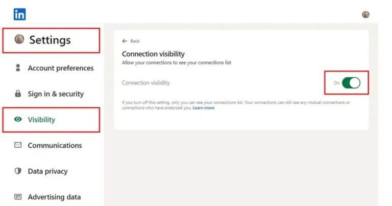 Should I turn off connection visibility on LinkedIn