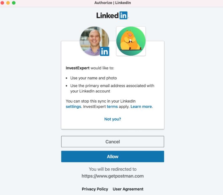 What does LinkedIn API allow