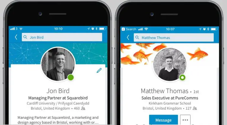 What does LinkedIn status available on mobile mean