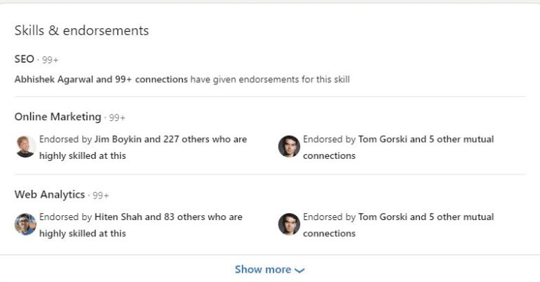 Does LinkedIn show when you endorse someone