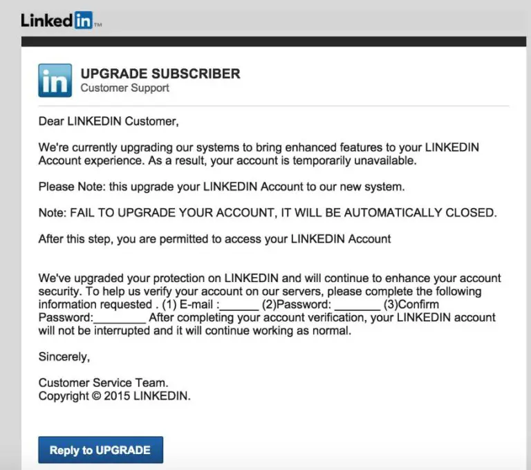 How do I report phishing emails to LinkedIn