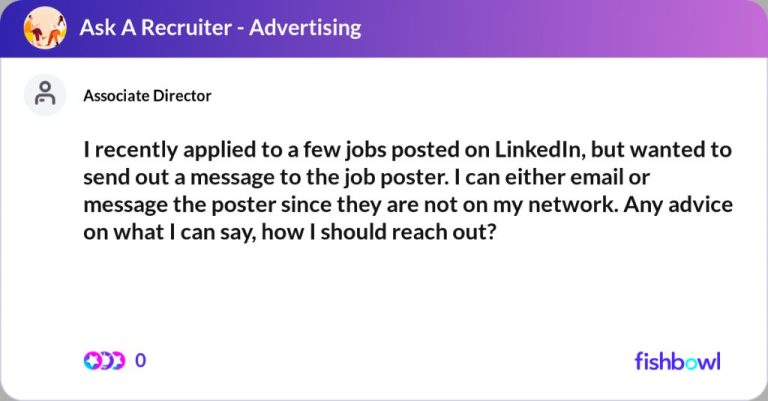 Should I contact LinkedIn job poster