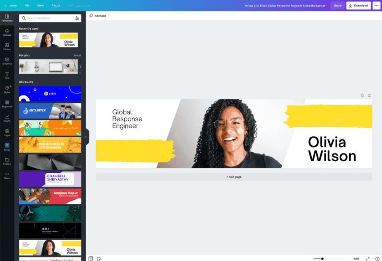 Can you make a LinkedIn banner on Canva