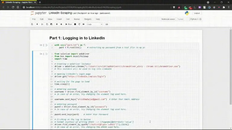 How to fetch data from LinkedIn using python