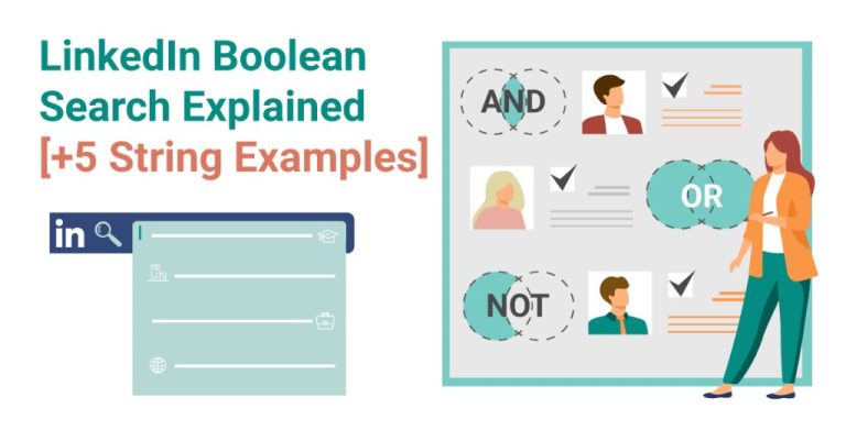 What is an example of a Boolean search string on LinkedIn