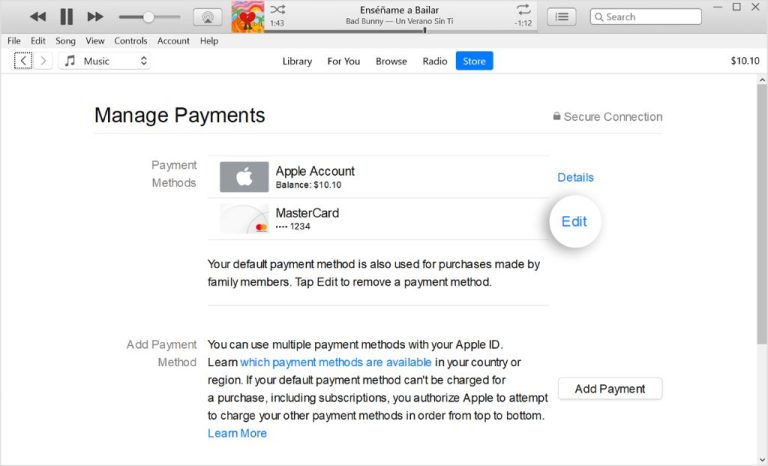 How can I remove my payment method