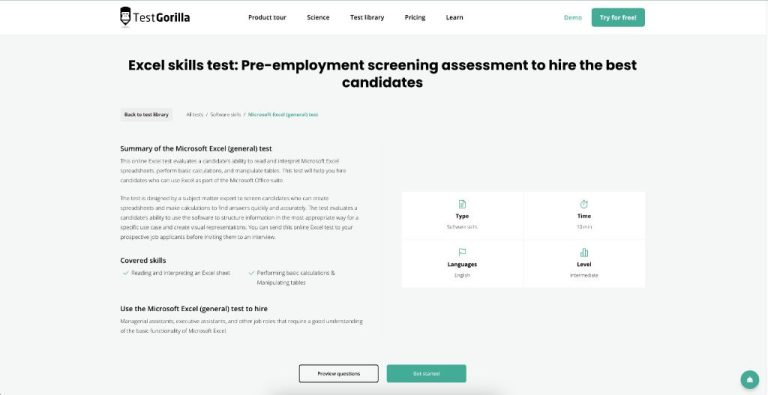 Is the Indeed Excel assessment hard