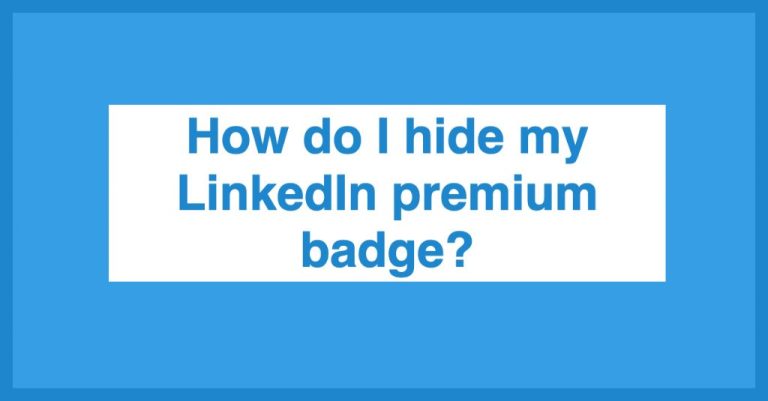 Can I hide LinkedIn premium badge