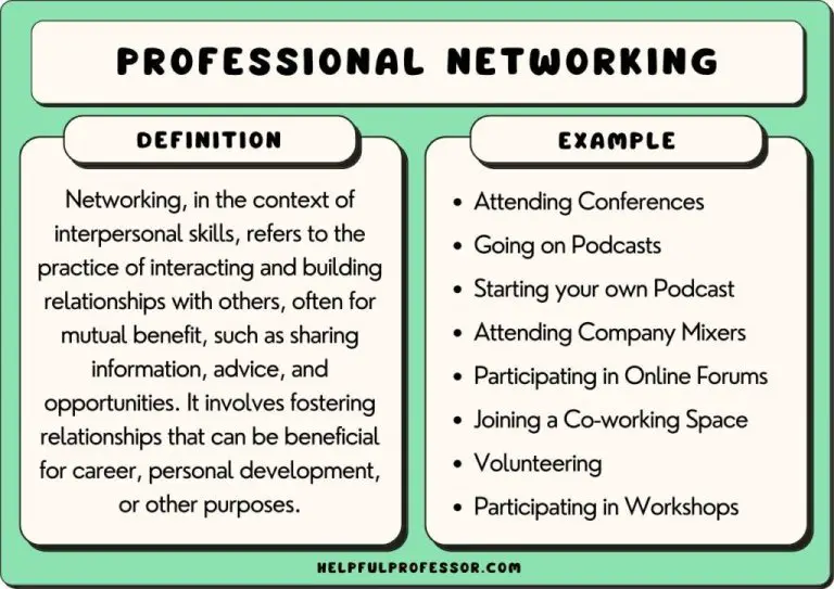 What is professional networking examples