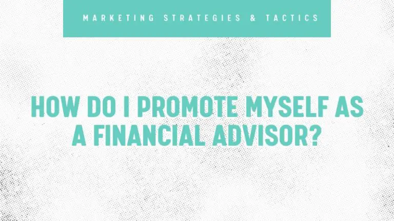 How do I promote myself as a financial advisor