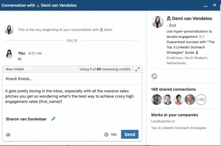 What is the text limit for LinkedIn message ad