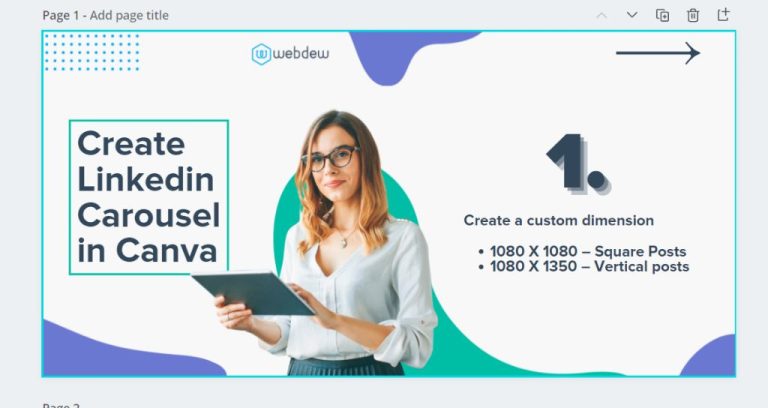 How do I make a LinkedIn carousel on Canva