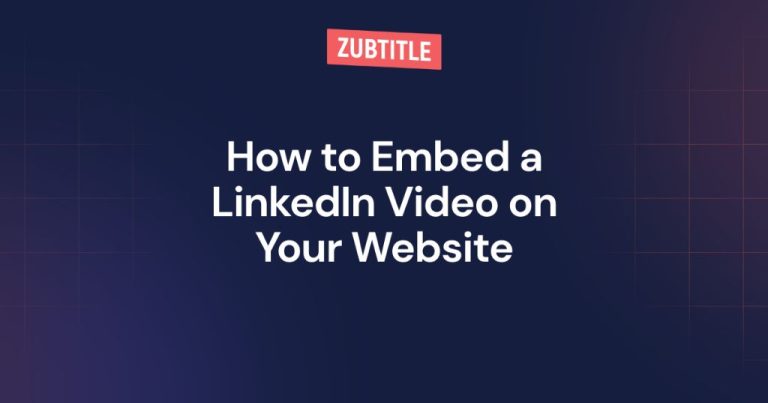 How do I embed a video from LinkedIn into my website