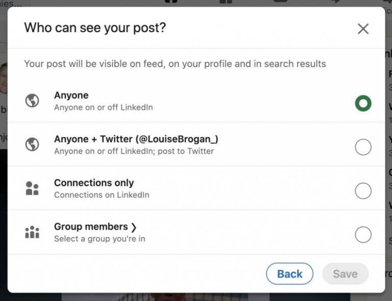 Who can see my post on a LinkedIn group