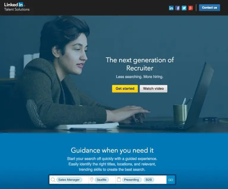 What are LinkedIn landing pages