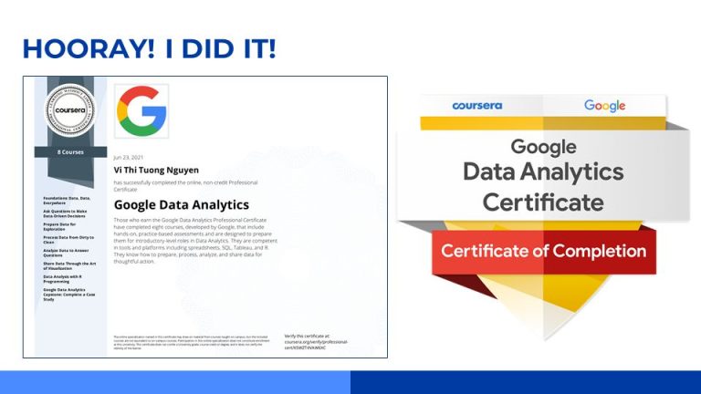 Is Google data analytics certificate Recognised