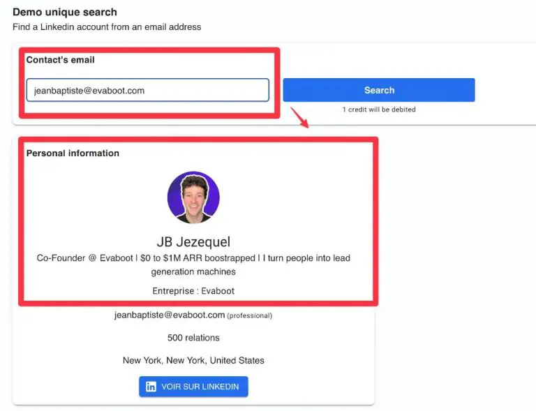 How to find a person's LinkedIn profile with their email address