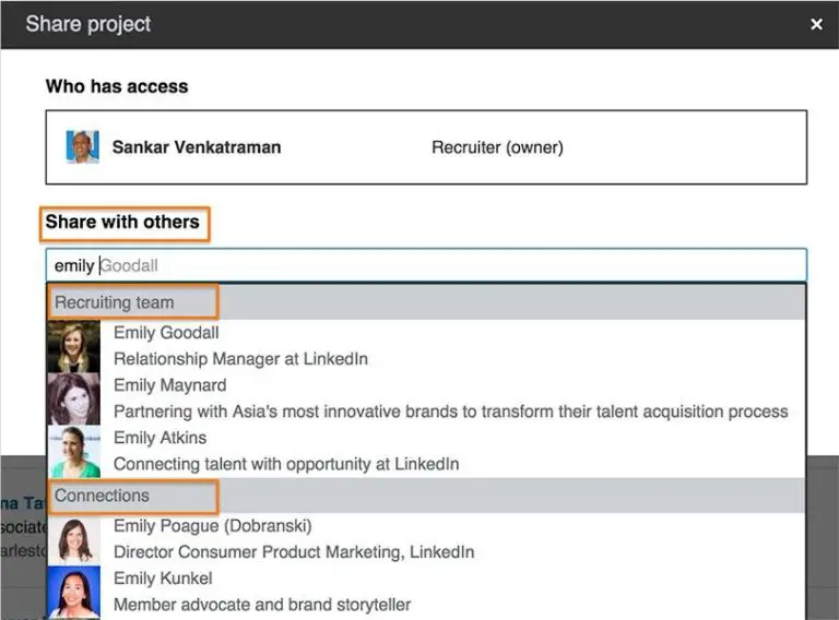 Can LinkedIn Recruiter be shared