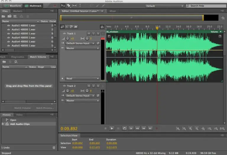 How do I edit an audio file in audition