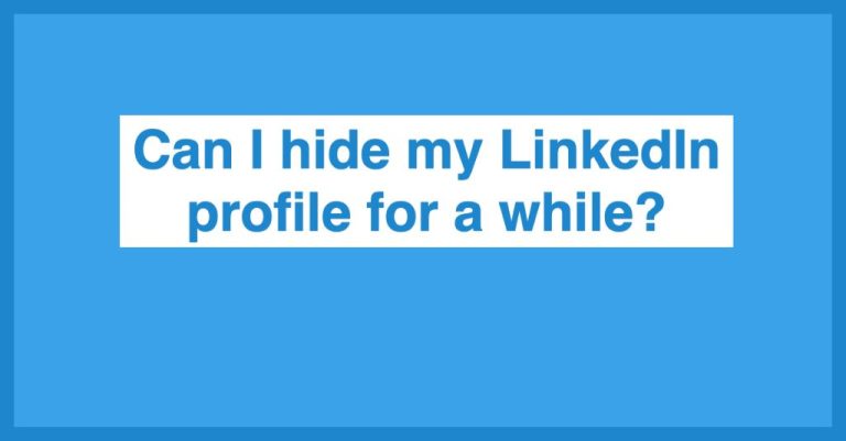 Can I make my LinkedIn invisible