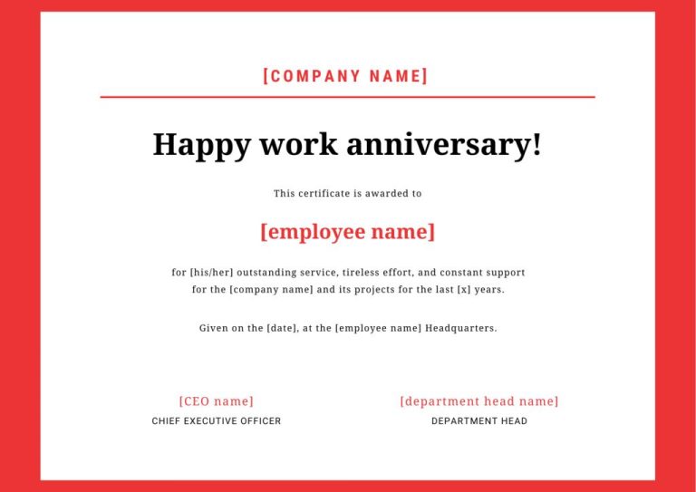 How do you write a work anniversary announcement