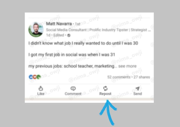 How do I repost a LinkedIn post to a group