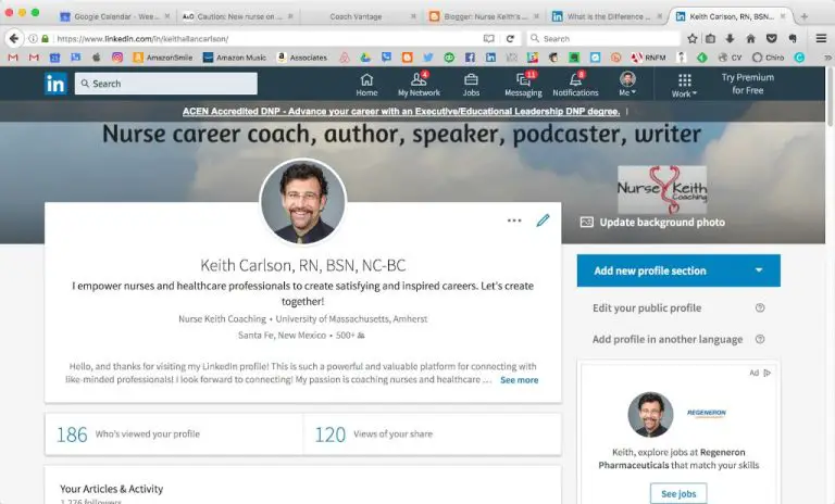 Should a nurse have a LinkedIn profile
