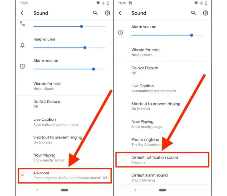 How do I turn notification sound on Android