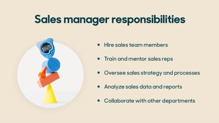 What is the duties and responsibilities of sales manager