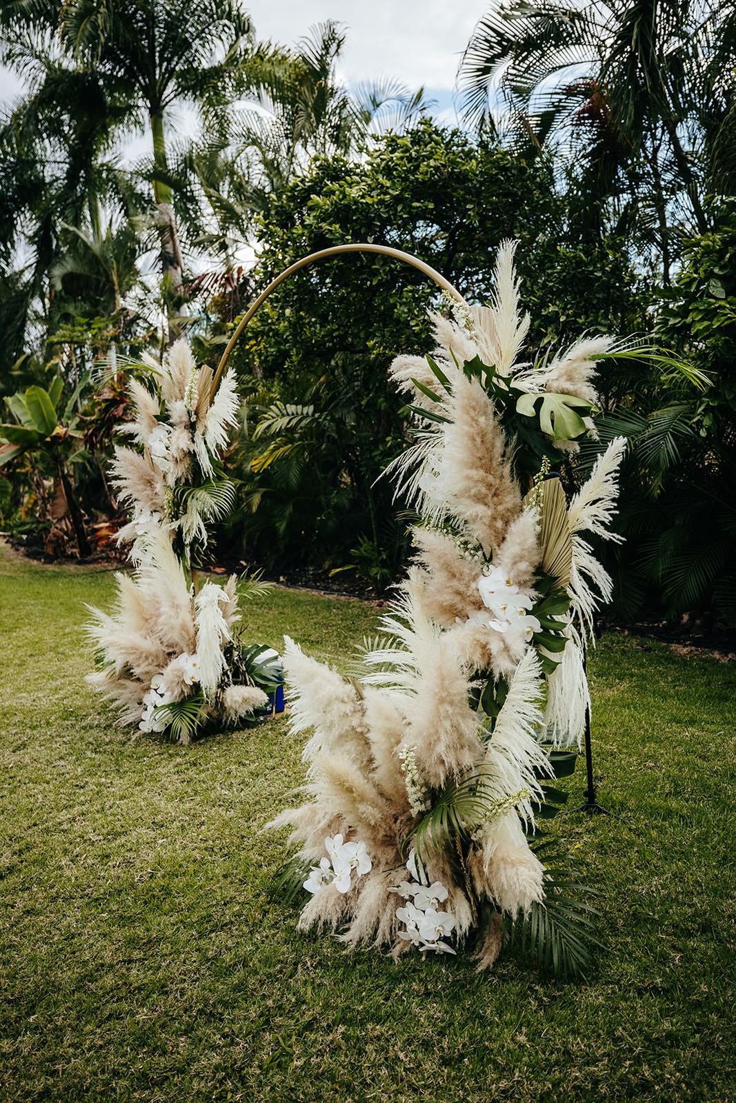 Pampas Grass Wedding Arch