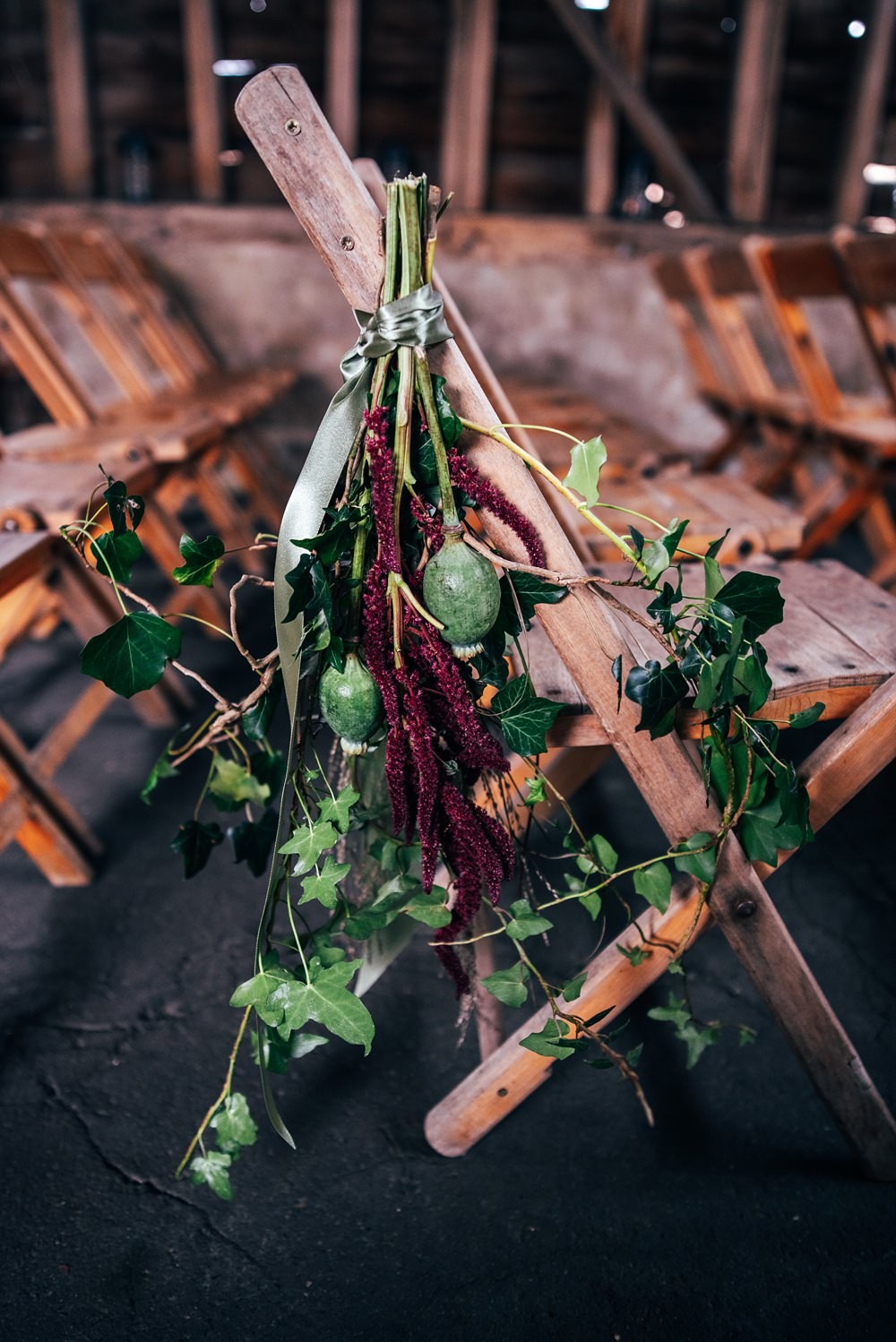 Dark Autumnal Moody & Romantic Red & Greenery Wedding