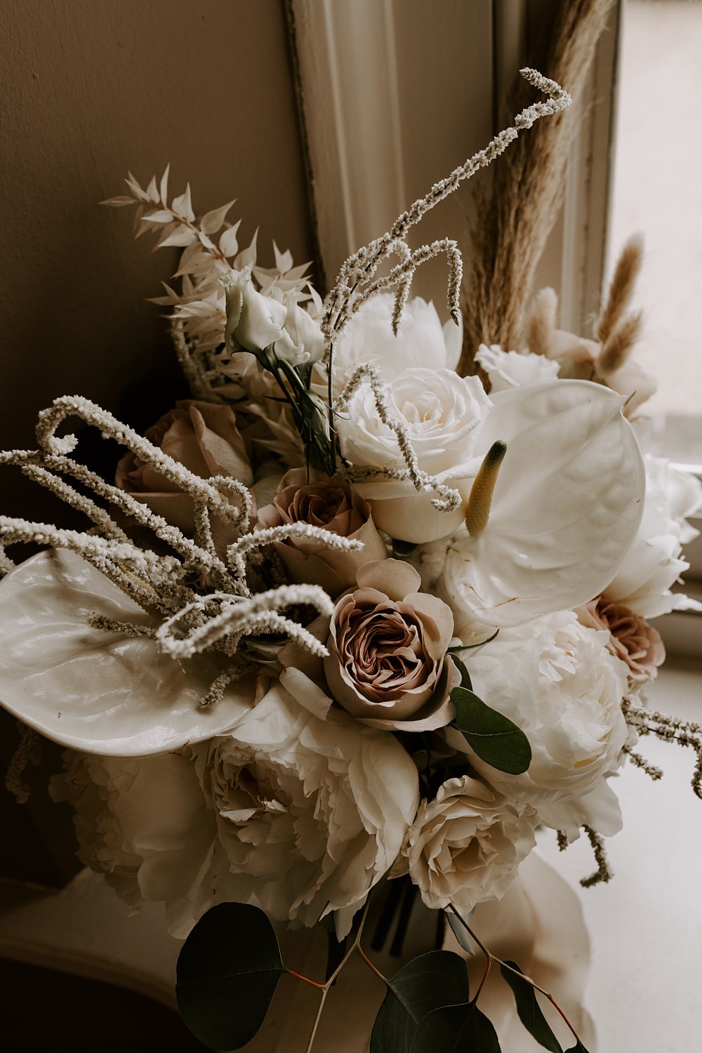 White Peonies & Grasses