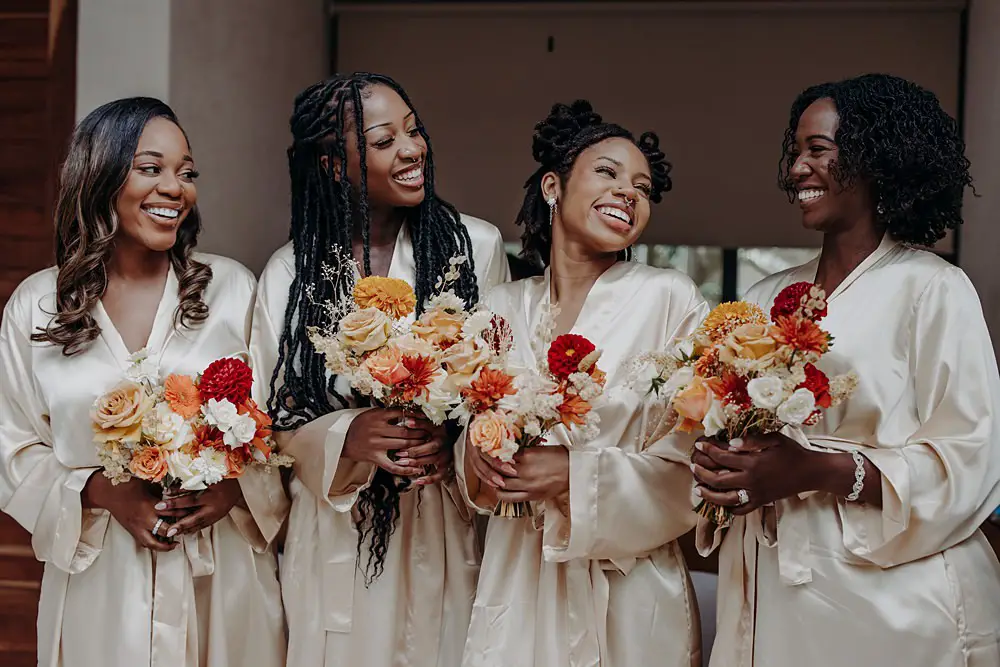 Romantic & Intimate Red & Orange Tropical Tulum Wedding