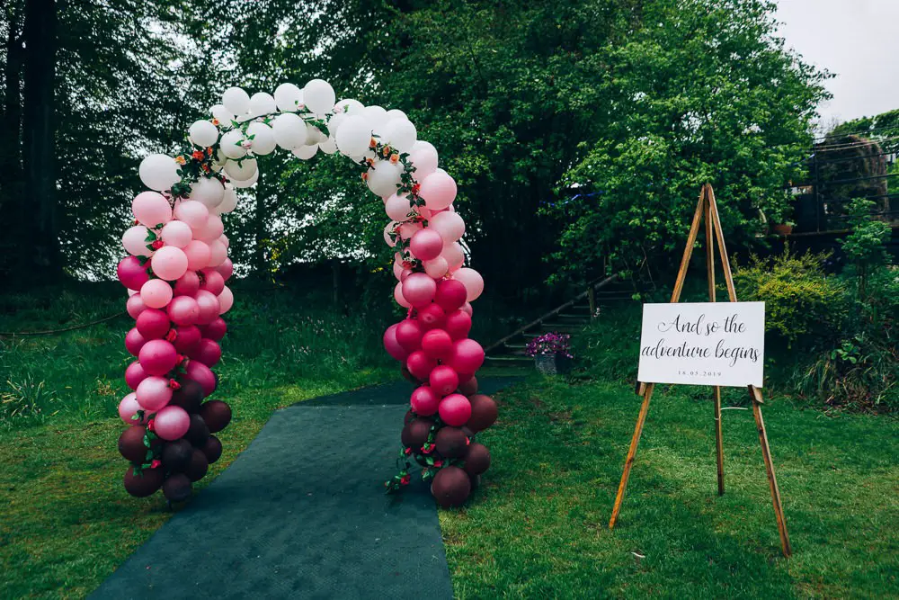 Bright & Fun Castle Wedding with a Balloon Arch