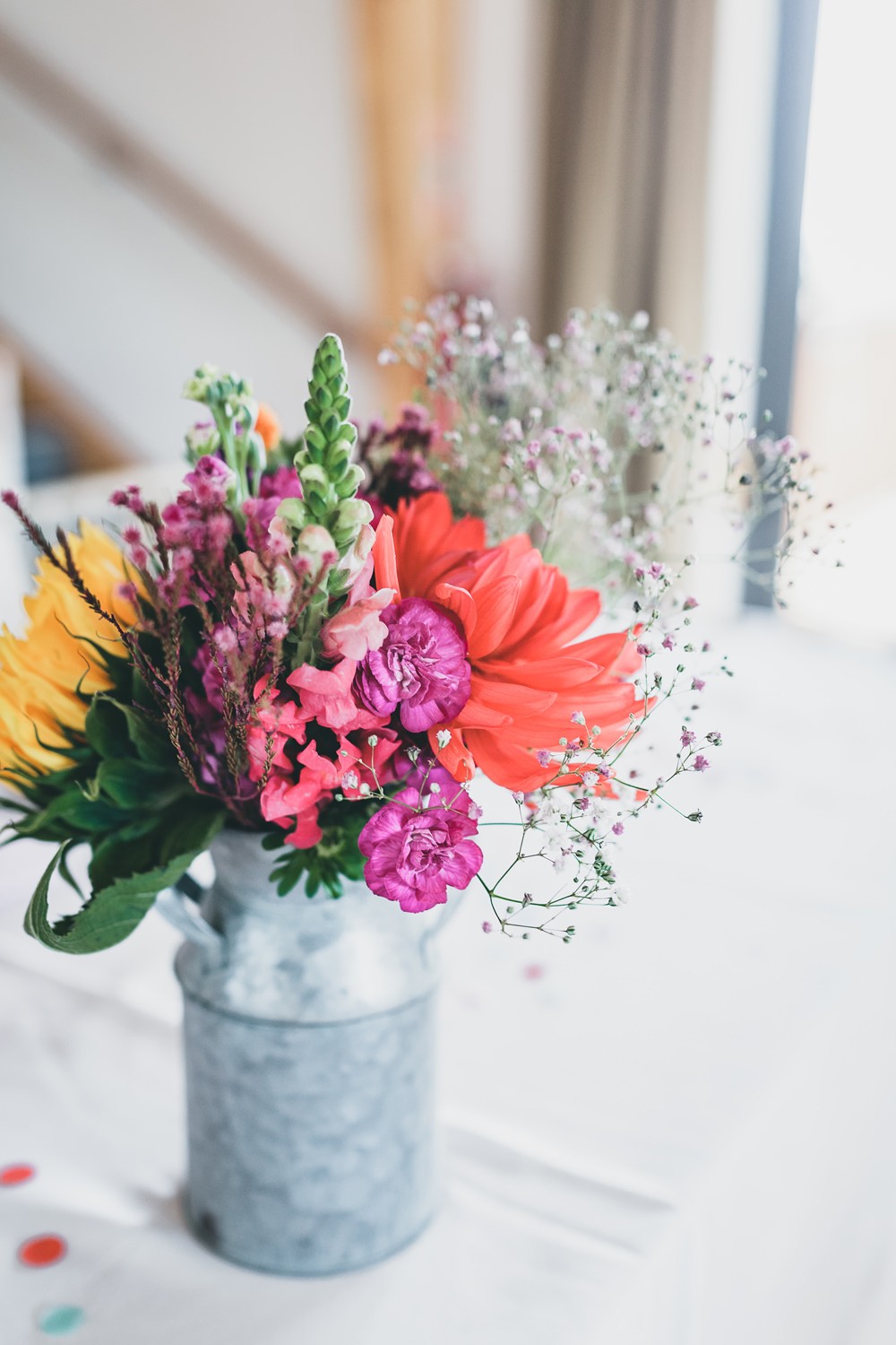 Super Colourful & Quirky DIY Village Hall WeddingFeaturing Smoke Bombs