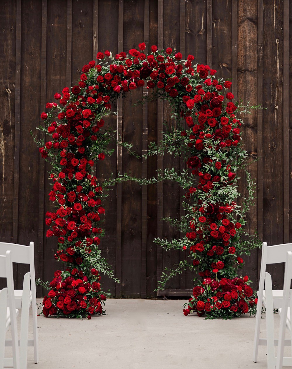 Red Rose Flower Arch