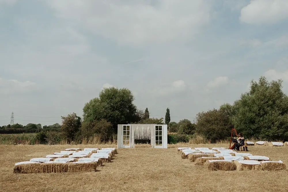 Rustic Riverside Yurt Wedding with Greenery & Wooden Signage