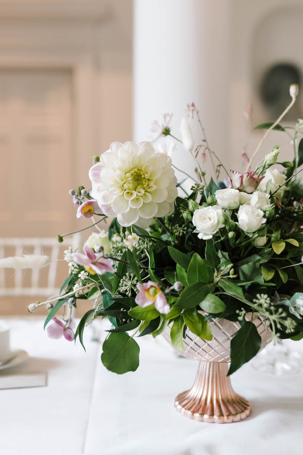 White Dahlia & Rose