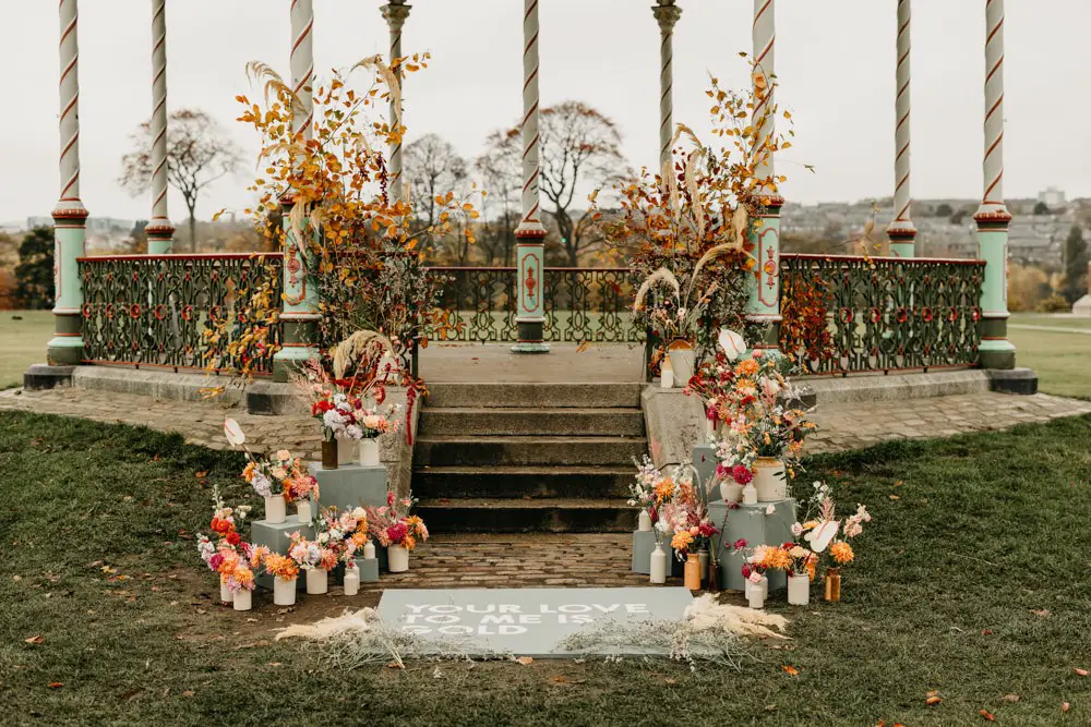 Laidback & Fun Autumn Bandstand Micro Wedding