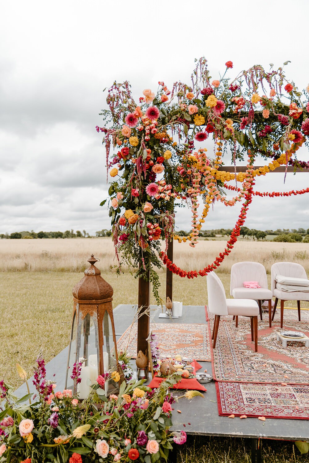 Bold Bright Ceremony Flowers