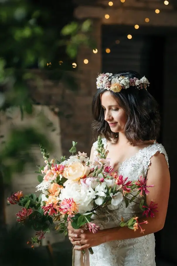 Apricot & White Bouquet