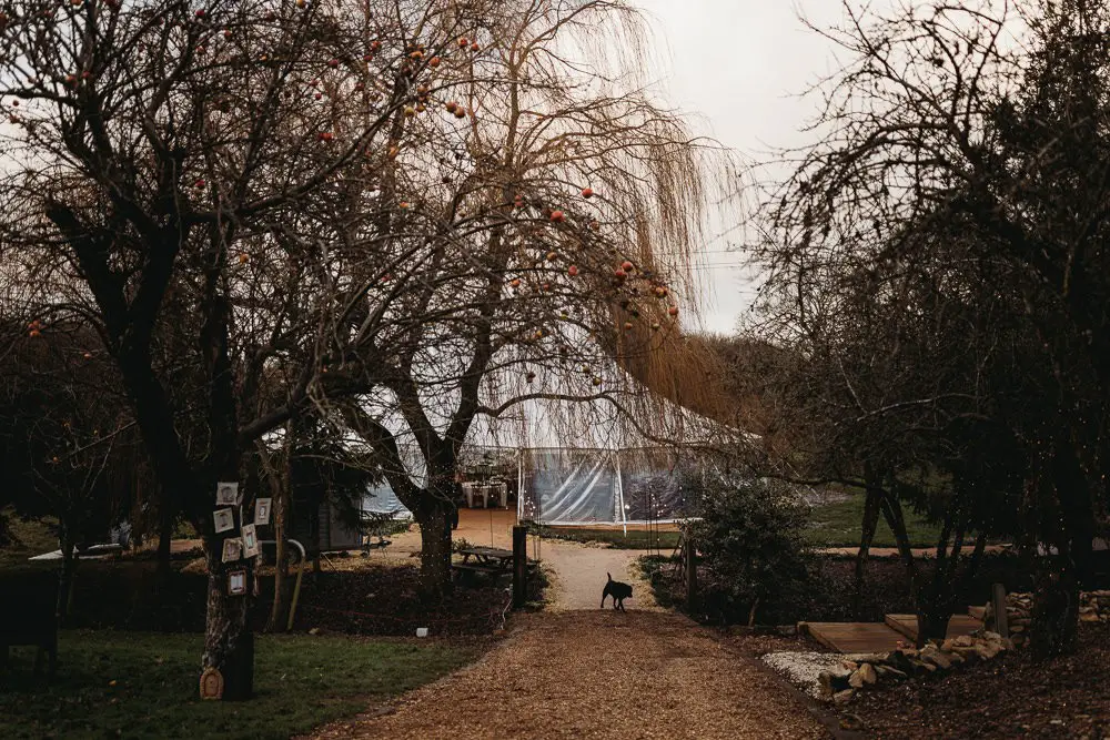 Magical Christmas Marquee Wedding with Twinkling Fairy Lights