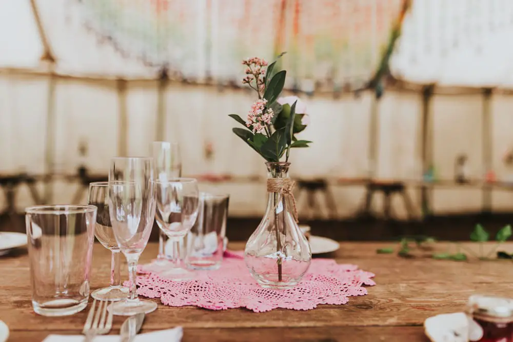 Relaxed Outdoor Wedding with 1000 Rainbow Origami Cranes